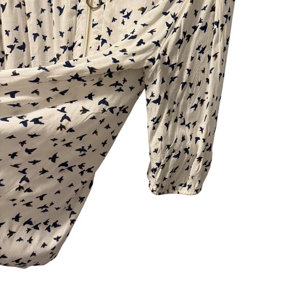 Siren Lily Blouse Sz 3X Bird Pattern Blouse With Zipper Neckline. NWT - Picture 12 of 12